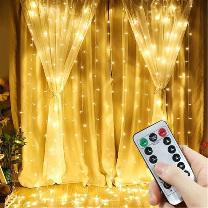 6/3M LED Curtain Garland USB String Lights Fairy Festoon Remote Control New Year Christmas Halloween Decorations for Home Room