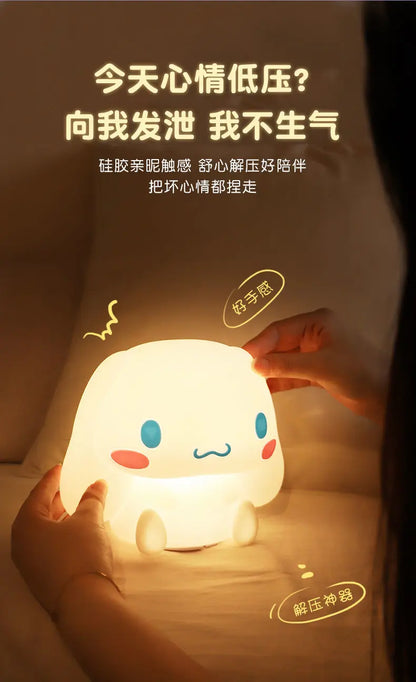 Cinnamoroll night light cute cartoon dormitory bedroom bed remote control soft light pat eye protection table lamp holiday gift