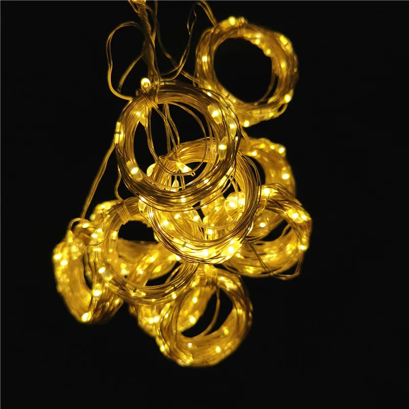 6M USB LED Curtains Festoon Led Light Garlands Christmas Lights Christmas Decorations 2024 String Lights New Year Street Garland