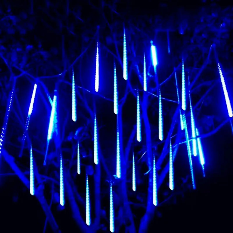 32/24/12 Tubes 30/50cm LED Meteor Shower Fairy String Garland Curtain Lights Christmas Decor Outdoor Wedding Street Garden Decor