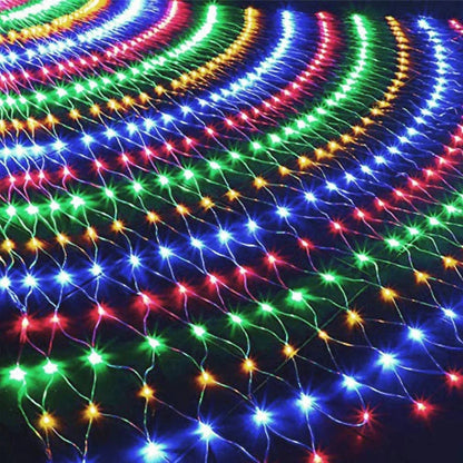 LED Net Mesh Lights Outdoor Christmas Fairy String Light 8 Lighting Modes Connectable Waterproof Wedding Xmas Party Lamp Decor