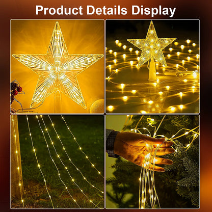 Pentagram Waterproof String Light 3M/2M Led Christmas Tree Waterfall String Lights Home Party Christmas Holiday Ambient Lights