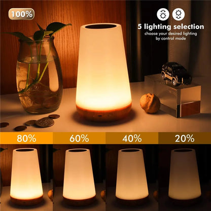 13 Color Changing Table Lamps RGB Remote Control Touch Dimmable Lamp Portable Table Bedside Lamps USB Rechargeable Night Lights