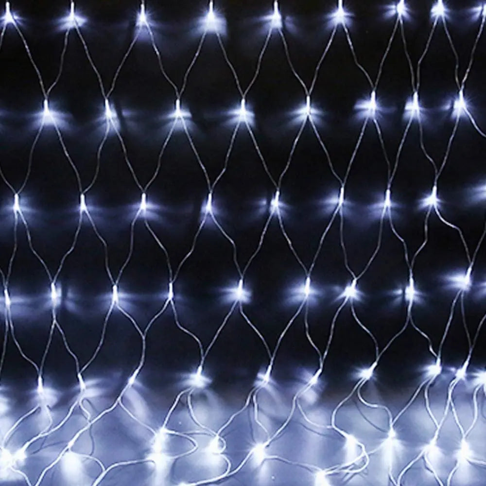 LED Net Mesh Lights Outdoor Christmas Fairy String Light 8 Lighting Modes Connectable Waterproof Wedding Xmas Party Lamp Decor