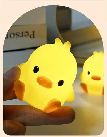 LED Night Desk Lamp Cute Duck Lights Stitch Lampara Cartoon Bedside Decor Kids Nightlight Birthday Gift Jellyfish Lantern Lovely