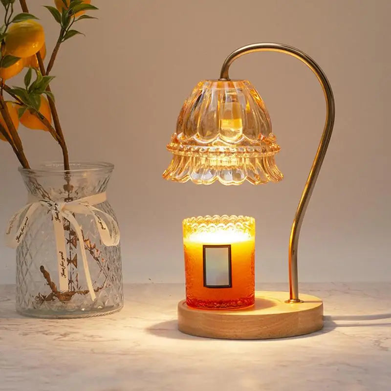 Electric Candle Warmer Dimmable Candle Melter With Light Dimmable Candle Lamp Warmer For Studying Room Table Living Room Bedroom