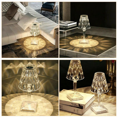 3Colors Diamond Table Lamp Crystal LED