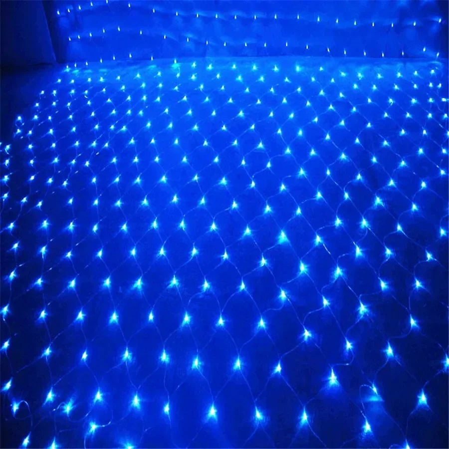 1.5x1.5M 3x2M 6x4M LED Net Mesh Fairy String Light Garland Window Curtain Christmas Fairy Light Wedding Party Holiday Light