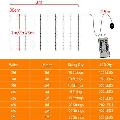 6M USB LED Curtains Festoon Led Light Garlands Christmas Lights Christmas Decorations 2024 String Lights New Year Street Garland