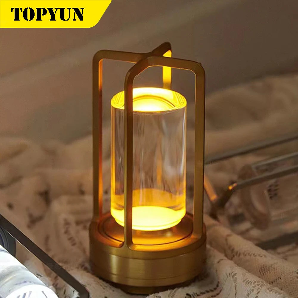 LED Crystal Rechargeable Table Lamp