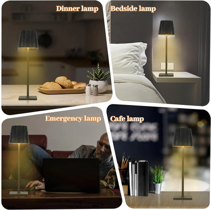 LED Desk Lamp Bar Restaurant Ambiance Wireless Table Lamps Study Office Light Waterproof Touch Lamps For Bedroom Hotel Bar