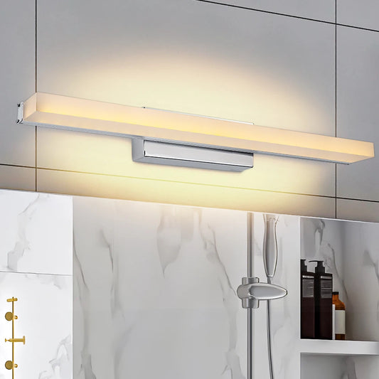 MantoLite Nordic Wall Mount Bathroom Led Lighting Minimalist Hotel Vanity Light Chrome Color Illuminated Fixture