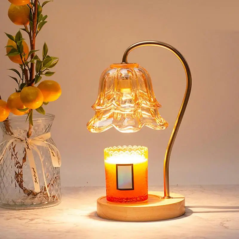 Electric Candle Warmer Dimmable Candle Melter With Light Dimmable Candle Lamp Warmer For Studying Room Table Living Room Bedroom