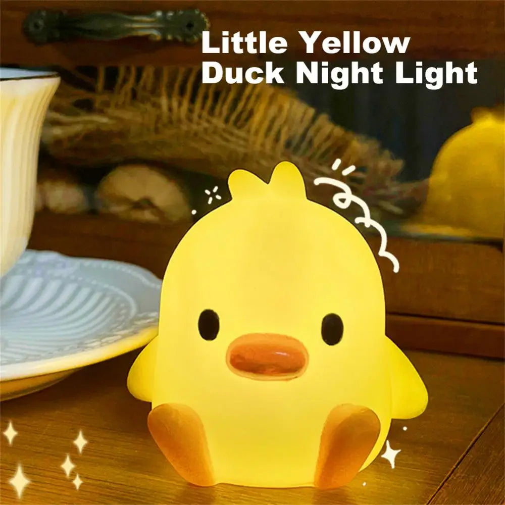 LED Night Desk Lamp Cute Duck Lights Stitch Lampara Cartoon Bedside Decor Kids Nightlight Birthday Gift Jellyfish Lantern Lovely