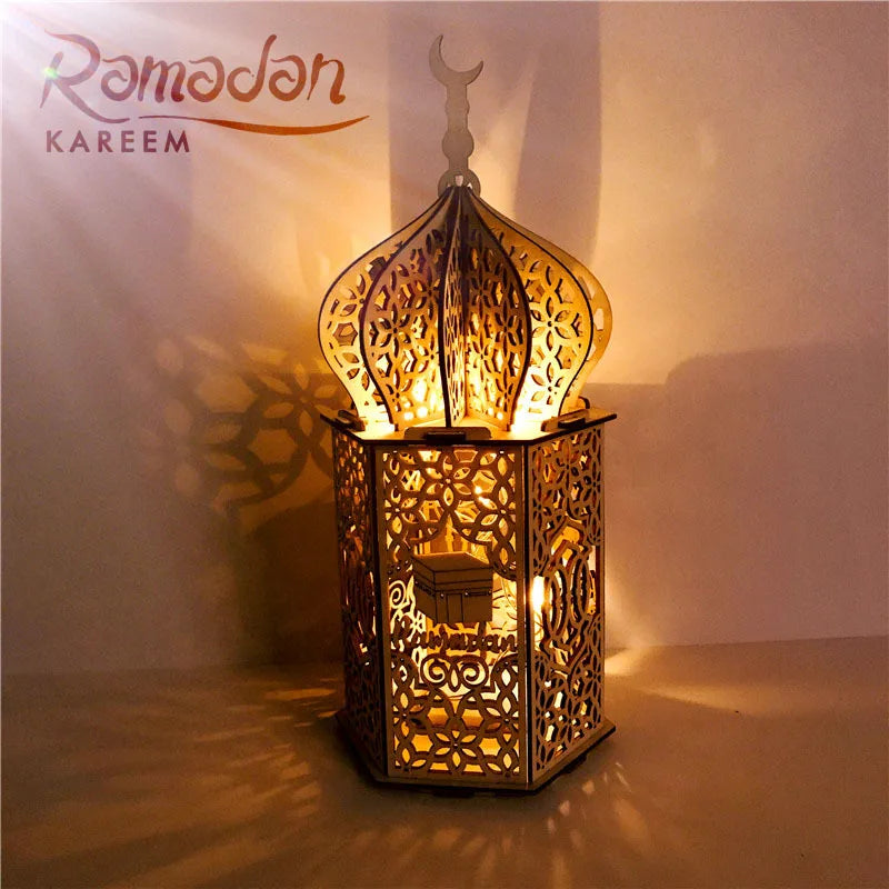 Ramadan Countdown Calendar Eid Mubarak Wooden Ornament 2023 Ramadan Decoration for Home Islam Muslim Party Decor Ramadan Kareem