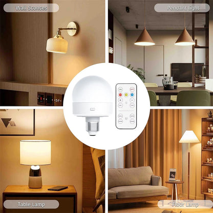 WW NW CW 3 Colors Led Cabinet Light E26/E27 Base USB Rechargeable Reading Lamp for Bedroom,Foyer