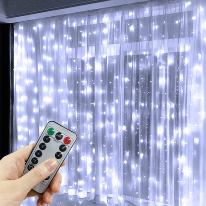 3/6M USB LED String Light 8 Mode Remote Christmas Fairy Garland Curtain Light Decor For Home Holiday Decorative New Year Lamp