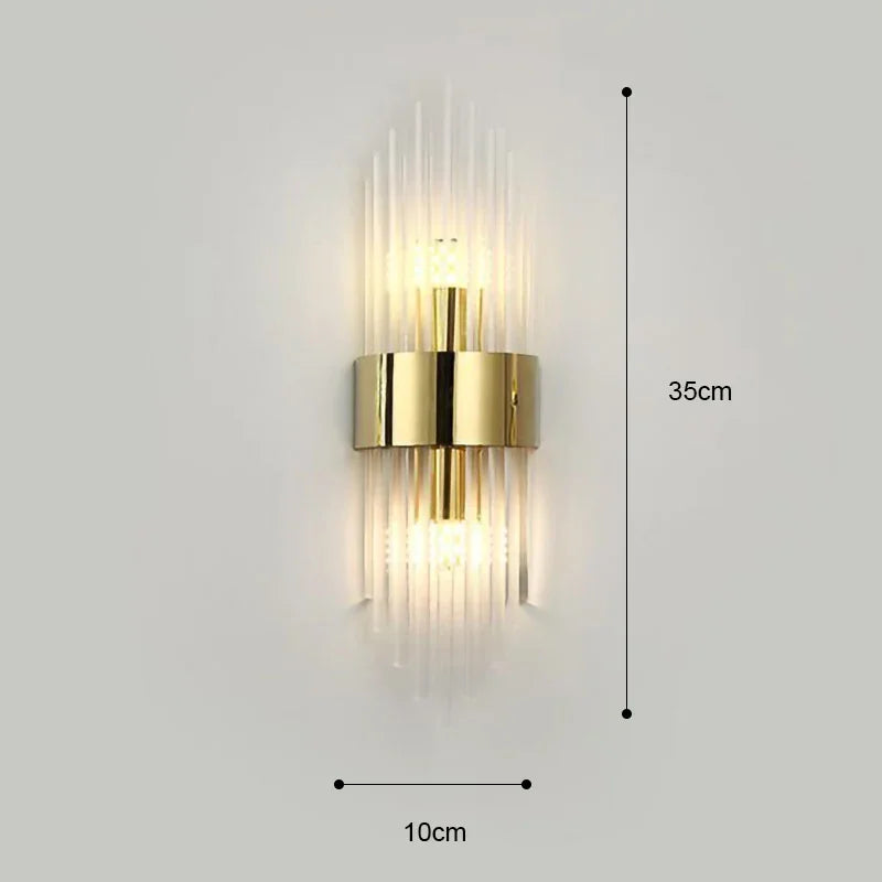 Retro LED Luxury Wall Light Modern Gold