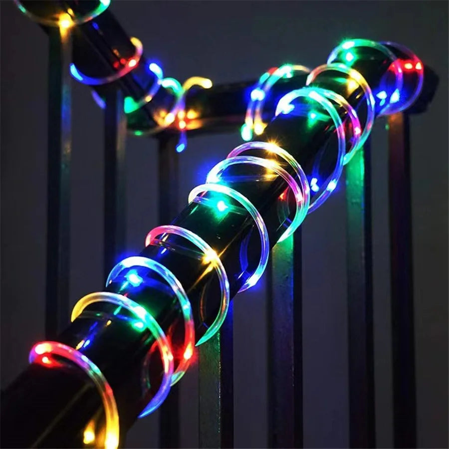 Waterproof Garland 200/300LEDs Tube String Lights Outdoor 8 Modes Christmas Fairy Lights for Garden Party Wedding New Year Decor