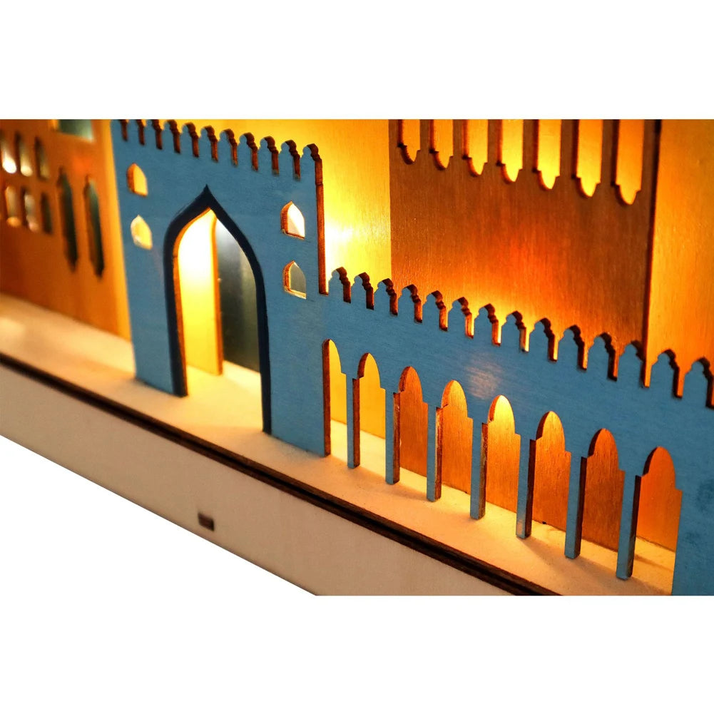 Led Wooden Ornament Bedroom Table Lamp Home Decor For Ramadan Eid Mubarak Muslim Islam Eid Party