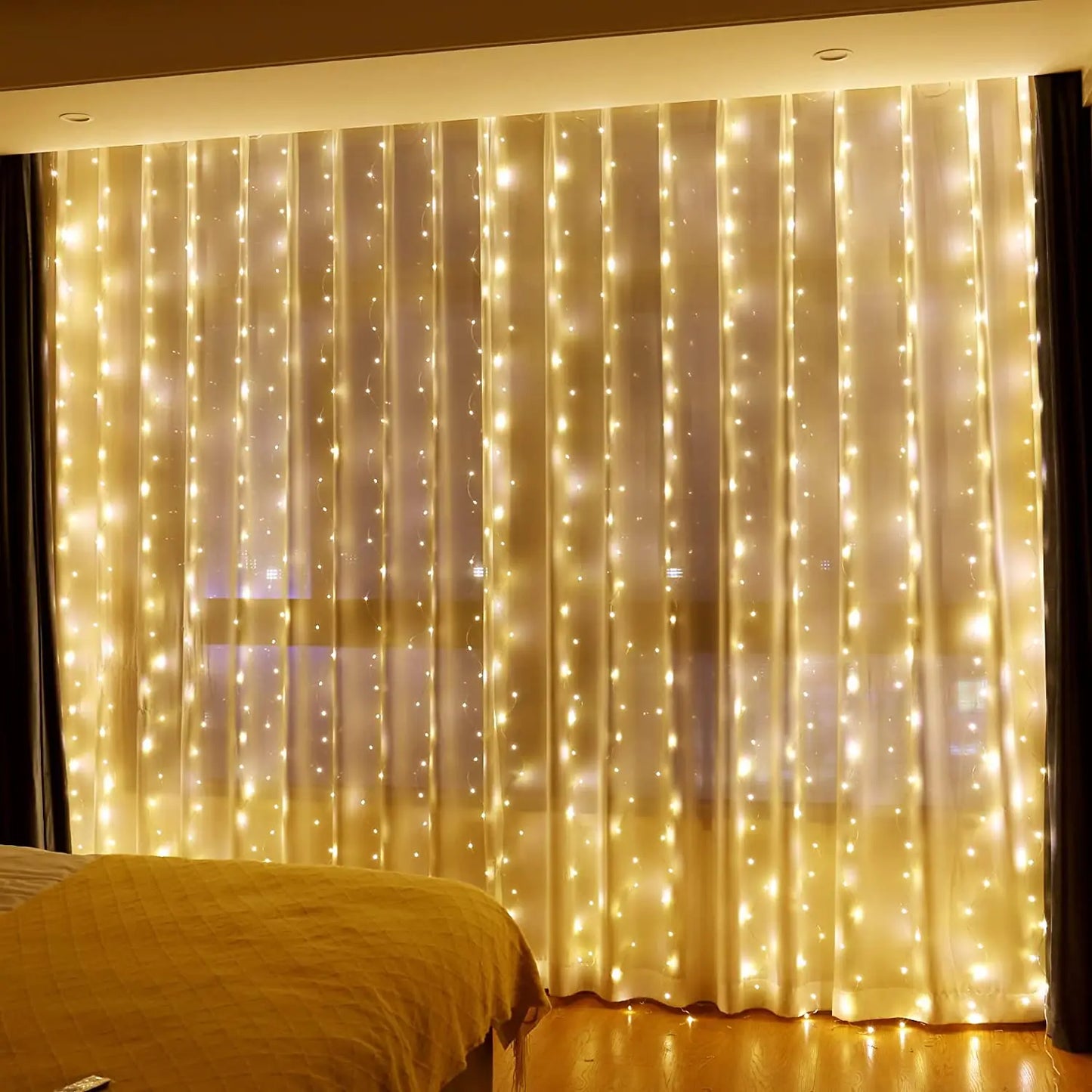 300 LED Window Curtain String Light Wedding Party Home Garden Bedroom Outdoor Indoor Wall Decorations