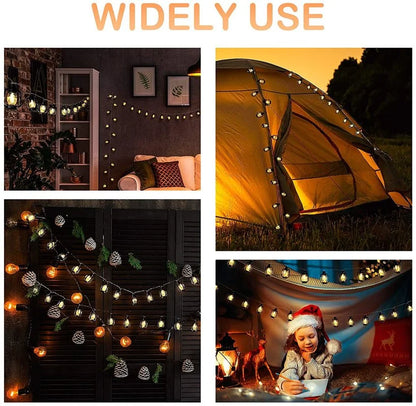 1m 10LED Mini Retro Kerosene Holiday String Light Battery Powered Lantern Fairy Garland Light for Bedroom Ramadan Decoration