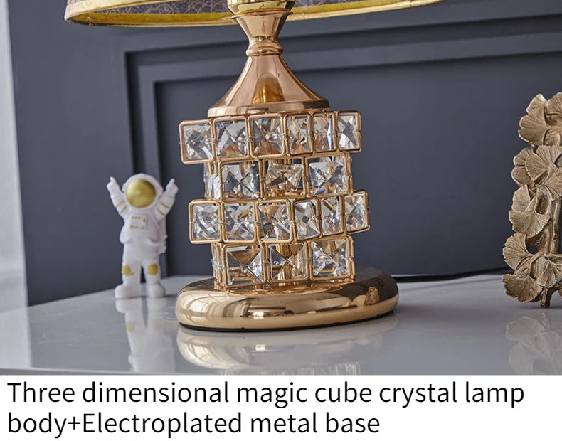 Crystal Table Lamp Diamond Table Lamp Decoration Desk Lamps  Classic Bedroom Bedside Bar Rubik's Cube European Style  Luxury