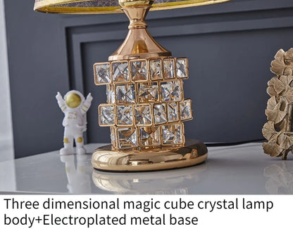 Crystal Table Lamp Diamond Table Lamp Decoration Desk Lamps  Classic Bedroom Bedside Bar Rubik's Cube European Style  Luxury