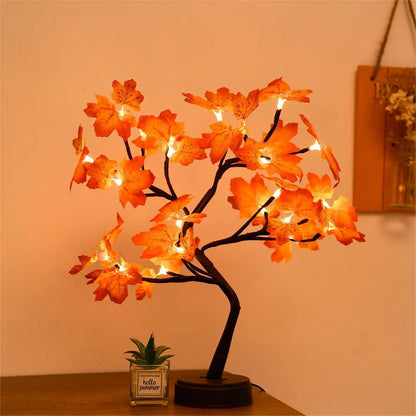 24LED Table Lamp Rose Flower Tree USB Night Lights Christmas Decoration Gift for Kids Room Rose Flower Lighting Home Decoration