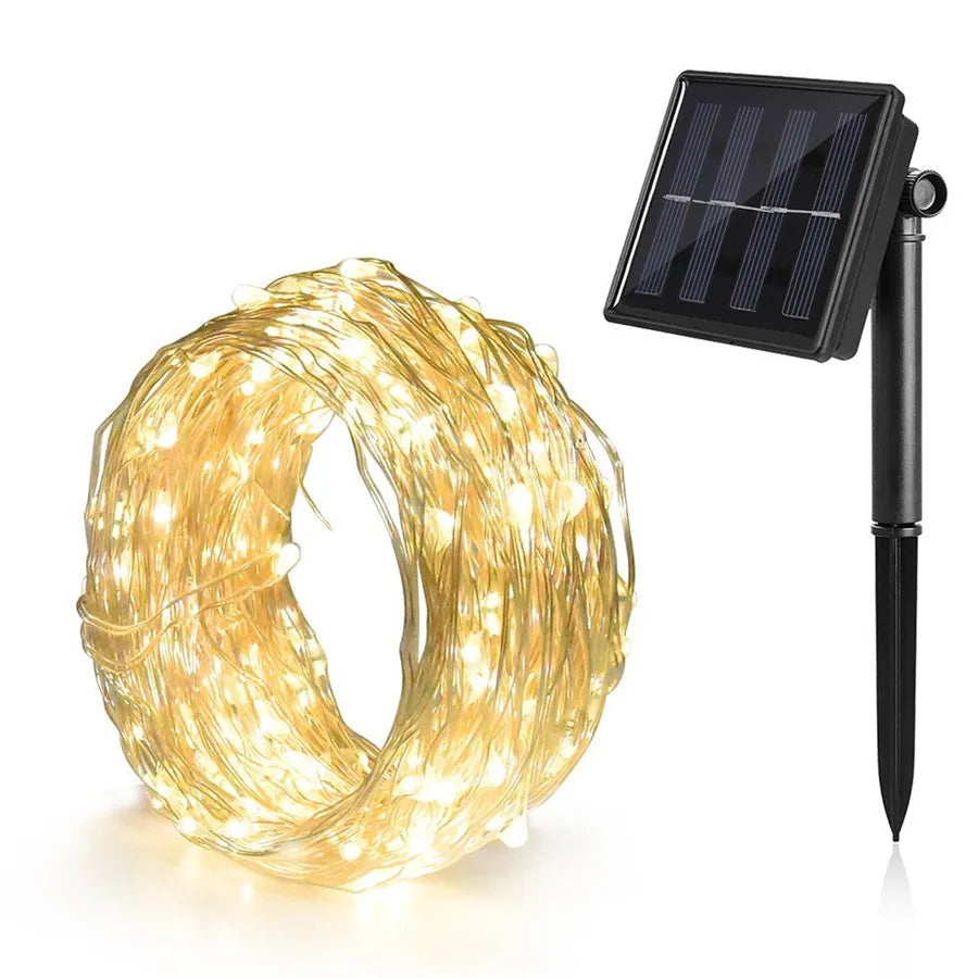 Solar LED Light Outdoor Waterproof Fairy Lights String Christmas Halloween Decoration Festoon Garden Led Lamp Party Supplies