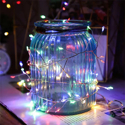 200/400 LED USB Firecracker Fairy Light Outdoor Firecracker Cluster Twinkle String Light with Remote for Wreath DIY Party Decor