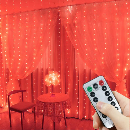 6/3M LED Curtain Garland USB String Lights Fairy Festoon Remote Control New Year Christmas Halloween Decorations for Home Room