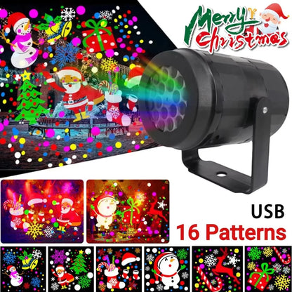 1pc Versatile LED Snowflake Projector USB Powered Rotating Night Light for Christmas Halloween Decoration Perfect for Home Party