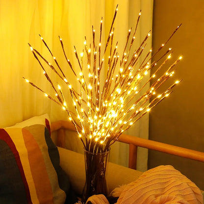 20leds LED Branch Light Battery Powered Willow Branch Lamp Artificial Branch Twig Vase Led Lights for Party Fairy DIY Room Decor