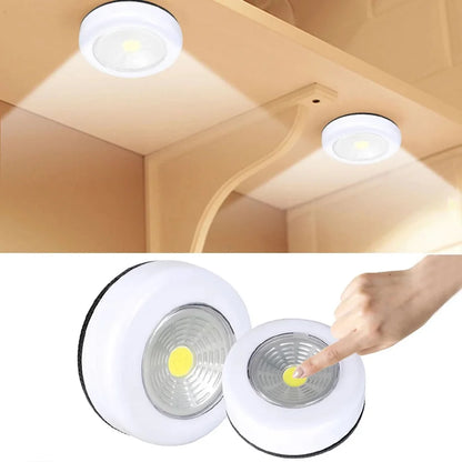 COB LED Under Cabinet Light With Adhesive Sticker Wireless Wall Lamp Wardrobe Cupboard Drawer Closet Bedroom Night Light