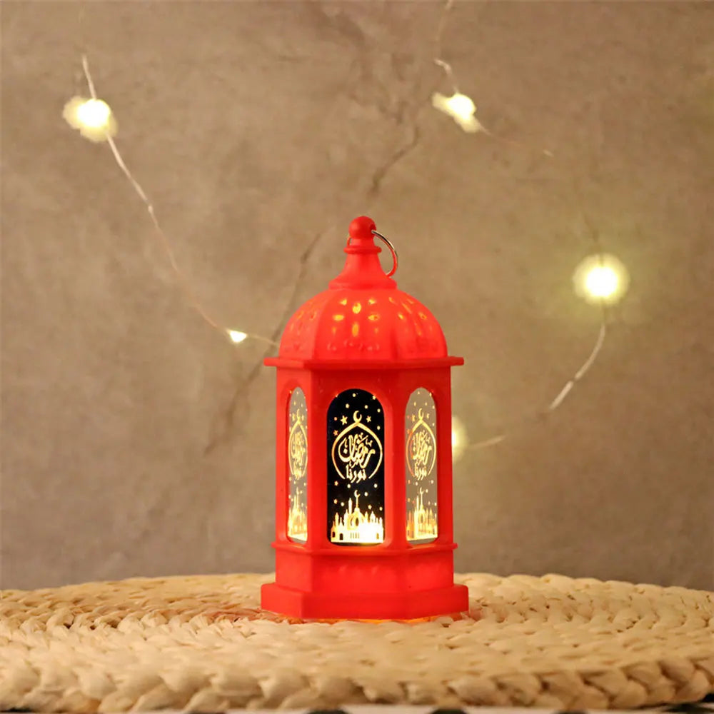 Muslim Ramadan Lantern Decor Ornament EID Mubarak LED Festival Night Light Eid Al Adha Gift Gurbang Ramadan Decoration for Home