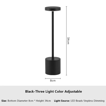 2025 Hot Simple Style Advanced Touch Table Lamp Rechargeable Model Dimmable for Hotel Restaurant Room Desktop Arrangement Lamp