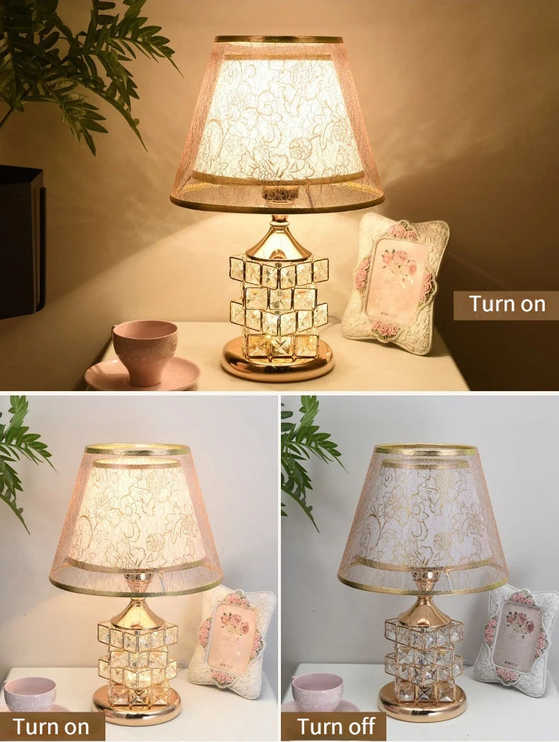 Crystal Table Lamp Diamond Table Lamp Decoration Desk Lamps  Classic Bedroom Bedside Bar Rubik's Cube European Style  Luxury