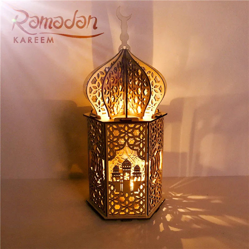 Ramadan Countdown Calendar Eid Mubarak Wooden Ornament 2023 Ramadan Decoration for Home Islam Muslim Party Decor Ramadan Kareem