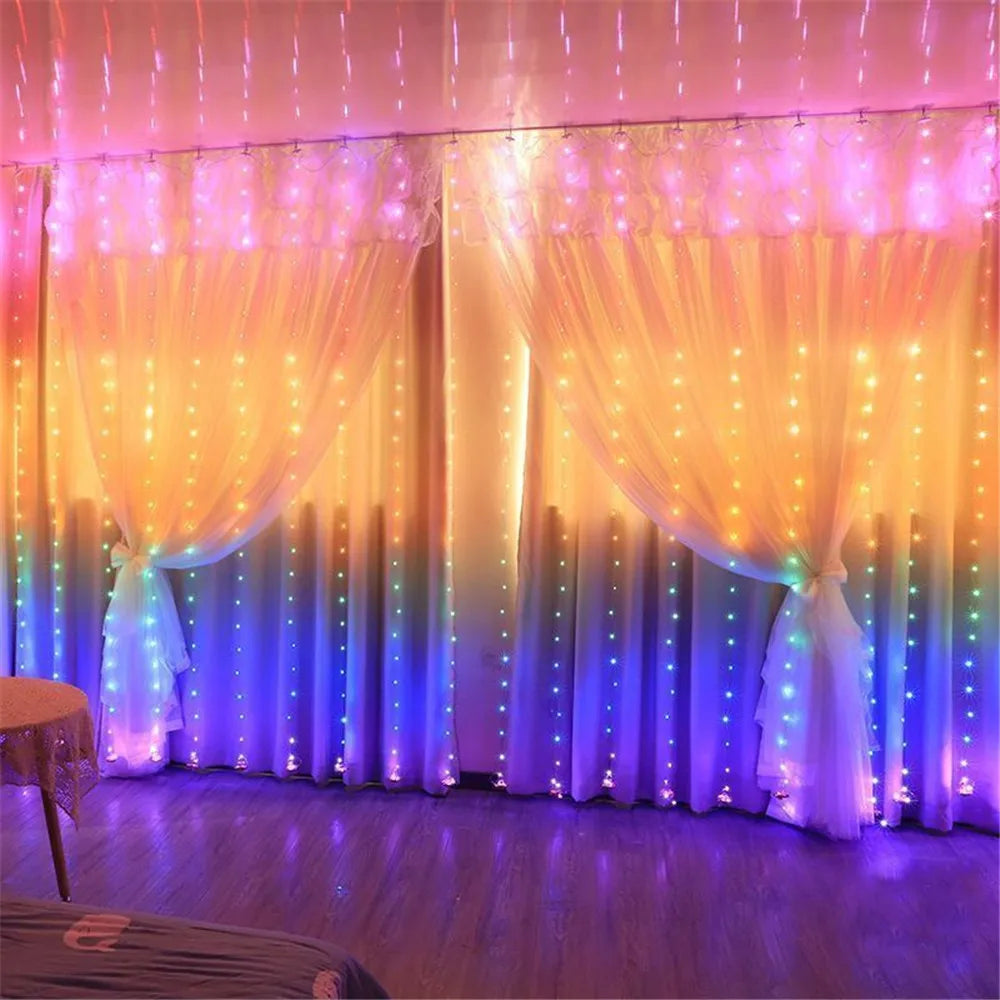 6/3M LED Curtain Garland USB String Lights Fairy Festoon Remote Control New Year Christmas Halloween Decorations for Home Room