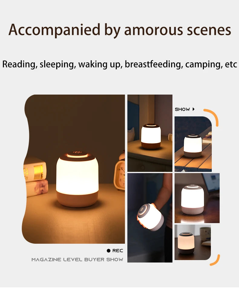 PZSUNLY LED Touch Lamp Night Light Table Lamp Bedside Lamp Bedroom Lamp with Touch Sensor Portable Desk Lamp Light for Kids Gift