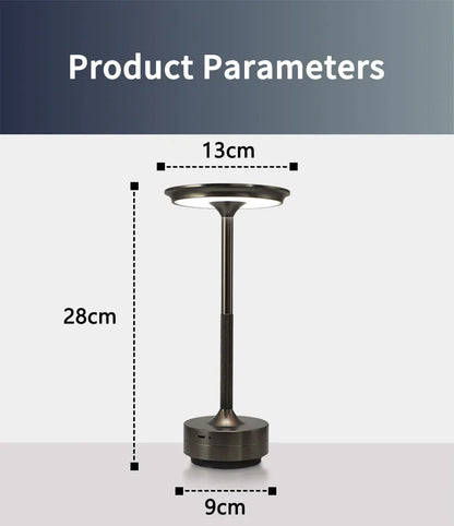 Rechargeable Wireless Table Lamp for Bedroom, Rechargeable, Touch Lamp, Camping Candle, Creative, USB-C, Desk Lamp