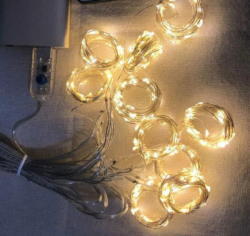 USB Festoon String Light Fairy Garland Curtain Light Christmas Light Christmas Decor For Home Ramadan Decorative New Year Lamp