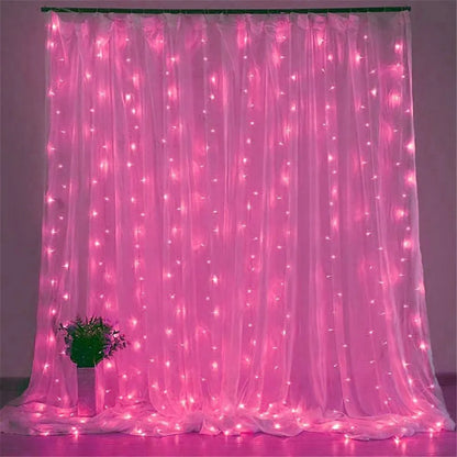 8 Mode Wedding Fairy Light USB 3M 4M 6M LED Curtain String Lights Party Decoration Outdoor Holiday Light Bedroom Christmas Light