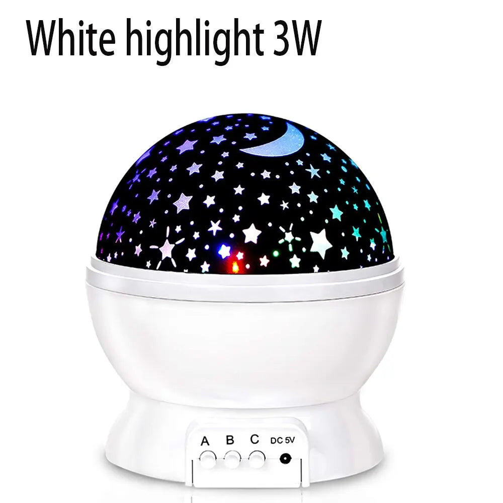 Starry Projector Night Light Rotating Sky Moon Lamp Galaxy Lamps Home Bedroom DecorationStarlight Christmas Lights for Kids Gift