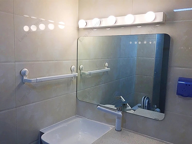 Simple Mirror Headlight Bathroom Toilet Toiletry Toiletry Light Led Lamps Toiletry Lamp Free of Holes