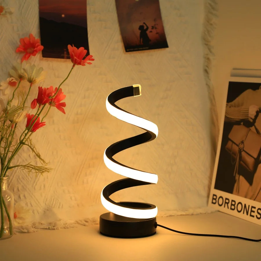 1PC Modern S Desk Lamp USB External Luminescent Tricolor Bedroom Desktop Decorative Eye Lamp