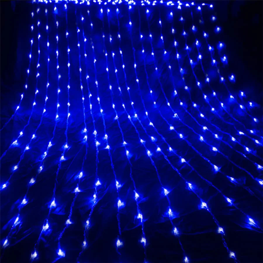 Christmas LED Waterfall Curtain Icicle Fairy String Lights 3x2M/3x3M LED Garland Lights for Home Party Wedding Background Decor