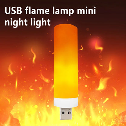 USB LED Flame Lamp Simulation Of Real Flame Effect Candle Light Usb Plug Energy Saving For Bedroom Ambient Effect Decor Lighting