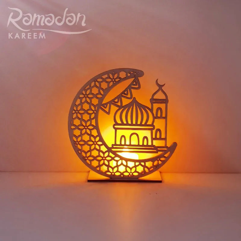 Ramadan Countdown Calendar Eid Mubarak Wooden Ornament 2023 Ramadan Decoration for Home Islam Muslim Party Decor Ramadan Kareem